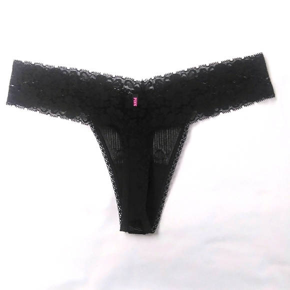 NWOT Victoria's Secret Black Thong - Picture 2 of 4